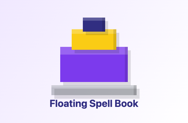 Floating Spell Book Three.js preview